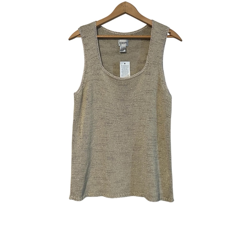 Chicos Sleeveless Sweater Tank Top Size 2 Large 12 New Womens